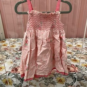 NEW first impressions pink seer sucker summer dress size 18mo